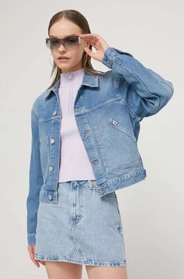 Zdjęcie produktu Tommy Jeans kurtka jeansowa damska kolor niebieski przejściowa DW0DW17655