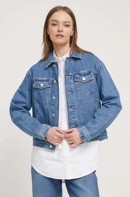 Zdjęcie produktu Tommy Jeans kurtka jeansowa damska kolor niebieski przejściowa DW0DW17663