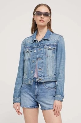 Zdjęcie produktu Tommy Jeans kurtka jeansowa damska kolor niebieski przejściowa DW0DW17660