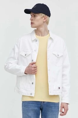 Zdjęcie produktu Tommy Jeans kurtka jeansowa męska kolor biały przejściowa DM0DM18780