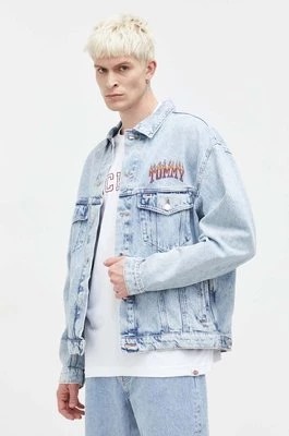 Zdjęcie produktu Tommy Jeans kurtka jeansowa męska kolor niebieski przejściowa oversize