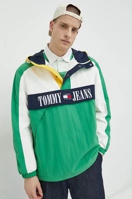 Zdjęcie produktu Tommy Jeans kurtka męska kolor zielony przejściowa oversize