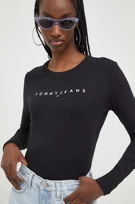 Zdjęcie produktu Tommy Jeans longsleeve bawełniany kolor czarny DW0DW17362