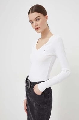 Zdjęcie produktu Tommy Jeans longsleeve damski kolor biały DW0DW17990