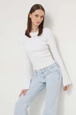 Zdjęcie produktu Tommy Jeans longsleeve damski kolor biały DW0DW17887