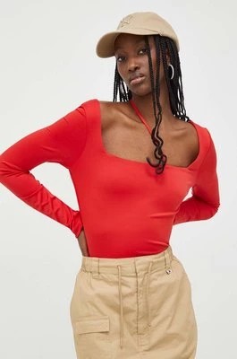 Zdjęcie produktu Tommy Jeans longsleeve damski kolor czerwony DW0DW17401