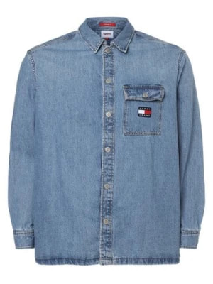 Zdjęcie produktu Tommy Jeans Męska koszula jeansowa Mężczyźni Regular Fit Jeansy niebieski jednolity,