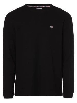 Zdjęcie produktu Tommy Jeans Męska koszulka z długim rękawem Mężczyźni Bawełna czarny wypukły wzór tkaniny,