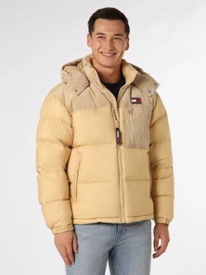 Zdjęcie produktu Tommy Jeans Męska kurtka puchowa Mężczyźni beżowy jednolity,