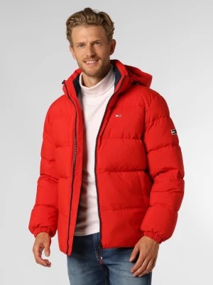 Zdjęcie produktu Tommy Jeans Męska kurtka puchowa Mężczyźni Puch czerwony jednolity,