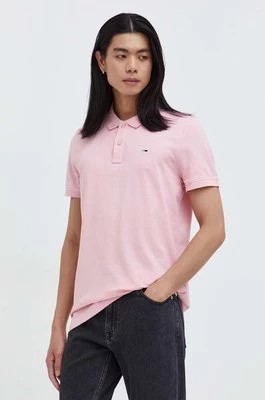 Zdjęcie produktu Tommy Jeans polo bawełniane kolor różowy DM0DM18312