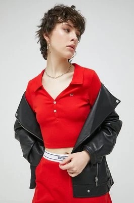 Zdjęcie produktu Tommy Jeans polo damski kolor czerwony