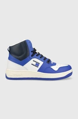Zdjęcie produktu Tommy Jeans sneakersy skórzane MID CUT BASKET kolor niebieski EM0EM01164
