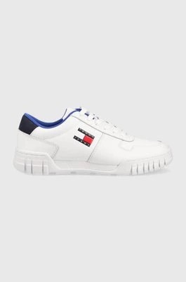 Zdjęcie produktu Tommy Jeans sneakersy skórzane Retro Leather Cupsole Tjm Ess kolor biały