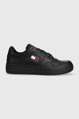 Zdjęcie produktu Tommy Jeans sneakersy skórzane TJM RETRO BASKET ESS kolor czarny EM0EM01395