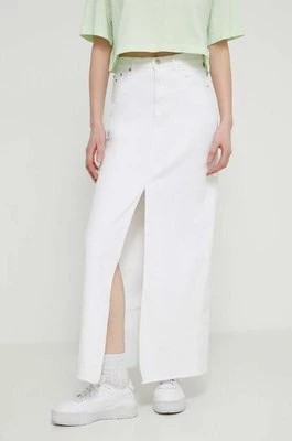 Zdjęcie produktu Tommy Jeans spódnica jeansowa kolor biały maxi prosta DW0DW17991