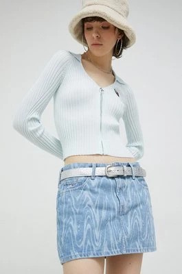 Zdjęcie produktu Tommy Jeans spódnica jeansowa kolor niebieski mini prosta