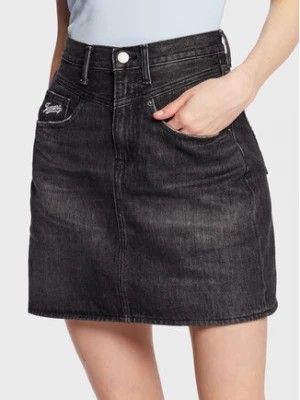 Zdjęcie produktu Tommy Jeans Spódnica jeansowa Yoke DW0DW14847 Czarny Regular Fit