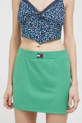 Zdjęcie produktu Tommy Jeans spódnica kolor zielony mini prosta