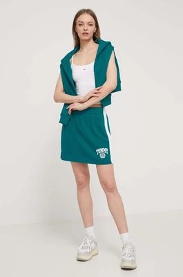 Zdjęcie produktu Tommy Jeans spódnica kolor zielony mini prosta DW0DW17877