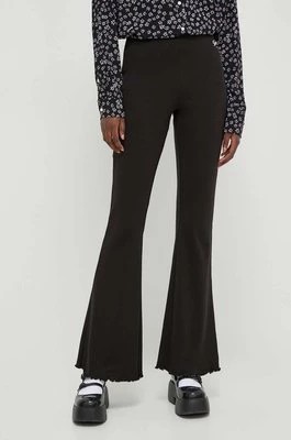 Zdjęcie produktu Tommy Jeans spodnie damskie kolor czarny dzwony high waist DW0DW17311