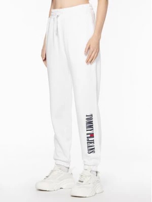 Zdjęcie produktu Tommy Jeans Spodnie dresowe DW0DW15370 Biały Loose Fit