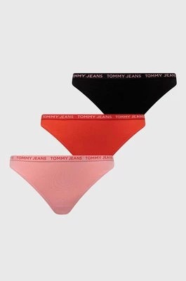 Zdjęcie produktu Tommy Jeans stringi 3-pack kolor czerwony UW0UW05011