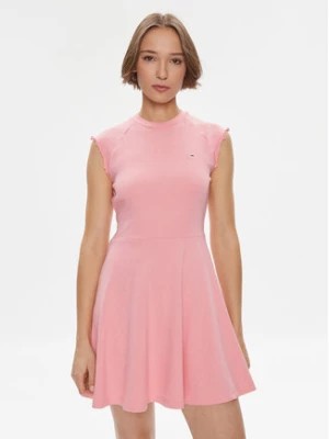 Zdjęcie produktu Tommy Jeans Sukienka codzienna Babylock DW0DW17928 Różowy Regular Fit