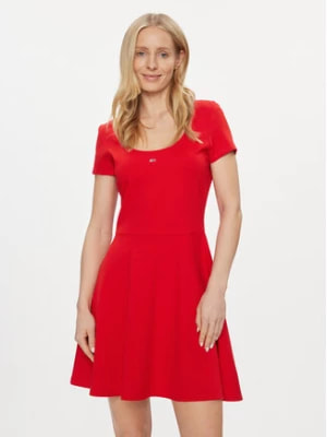 Zdjęcie produktu Tommy Jeans Sukienka codzienna DW0DW17408 Czerwony Slim Fit