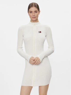 Zdjęcie produktu Tommy Jeans Sukienka dzianinowa Badge DW0DW17525 Biały Slim Fit