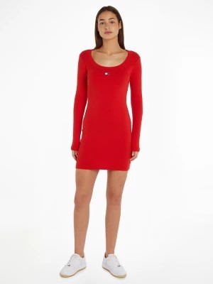 Zdjęcie produktu TOMMY JEANS Sukienka dzianinowa w kolorze czerwonym rozmiar: L