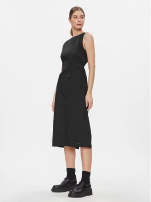 Zdjęcie produktu Tommy Jeans Sukienka koktajlowa Tjw Open Back Cotton Midi Dress DW0DW17431 Czarny Slim Fit