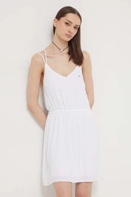 Zdjęcie produktu Tommy Jeans sukienka kolor biały mini prosta DW0DW17936