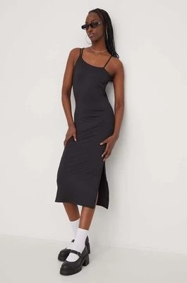 Zdjęcie produktu Tommy Jeans sukienka kolor czarny midi dopasowana DW0DW17425