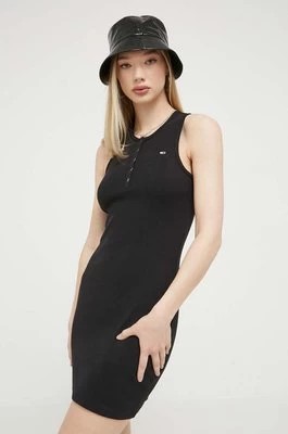 Zdjęcie produktu Tommy Jeans sukienka kolor czarny mini dopasowana