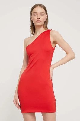 Zdjęcie produktu Tommy Jeans sukienka kolor czerwony mini dopasowana DW0DW17947