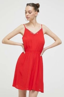 Zdjęcie produktu Tommy Jeans sukienka kolor czerwony mini rozkloszowana