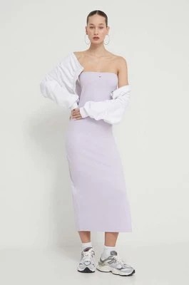 Zdjęcie produktu Tommy Jeans sukienka kolor fioletowy mini dopasowana DW0DW17925