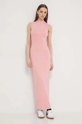 Zdjęcie produktu Tommy Jeans sukienka kolor różowy maxi dopasowana DW0DW17929