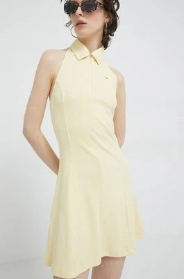 Zdjęcie produktu Tommy Jeans sukienka kolor żółty mini rozkloszowana