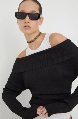 Zdjęcie produktu Tommy Jeans sweter damski kolor czarny lekki DW0DW17501