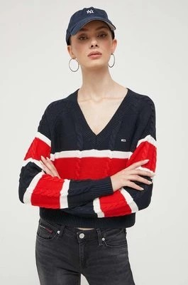Zdjęcie produktu Tommy Jeans sweter damski kolor granatowy
