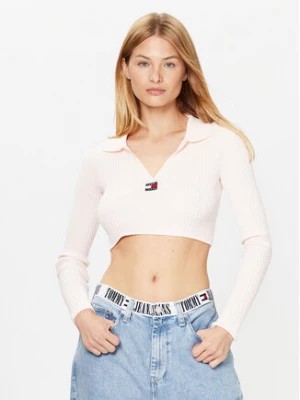 Zdjęcie produktu Tommy Jeans Sweter DW0DW14950 Różowy Slim Fit
