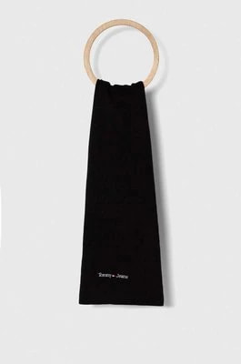 Zdjęcie produktu Tommy Jeans szalik męski kolor czarny z nadrukiem