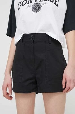 Zdjęcie produktu Tommy Jeans szorty damskie kolor czarny gładkie high waist DW0DW17776