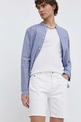 Zdjęcie produktu Tommy Jeans szorty jeansowe męskie kolor biały DM0DM18790