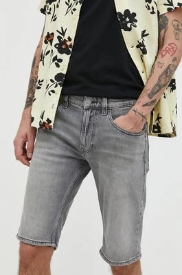 Zdjęcie produktu Tommy Jeans szorty jeansowe Ronnie męskie kolor szary