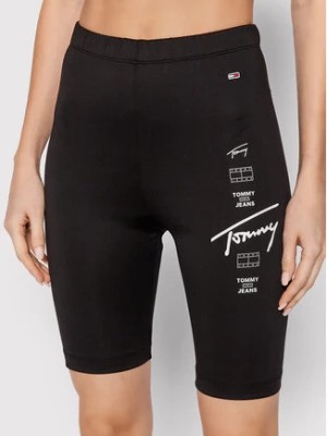 Zdjęcie produktu Tommy Jeans Szorty sportowe Logo Repeat Cycle DW0DW12057 Czarny Slim Fit