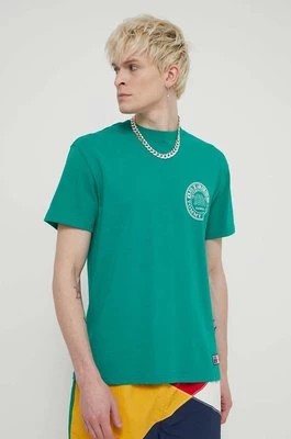 Zdjęcie produktu Tommy Jeans t-shirt bawełniany Archive Games męski kolor zielony z nadrukiem DM0DM19545