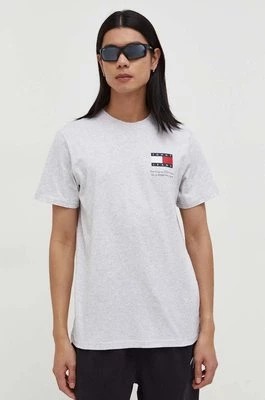Zdjęcie produktu Tommy Jeans t-shirt bawełniany męski kolor beżowy z nadrukiem DM0DM18263